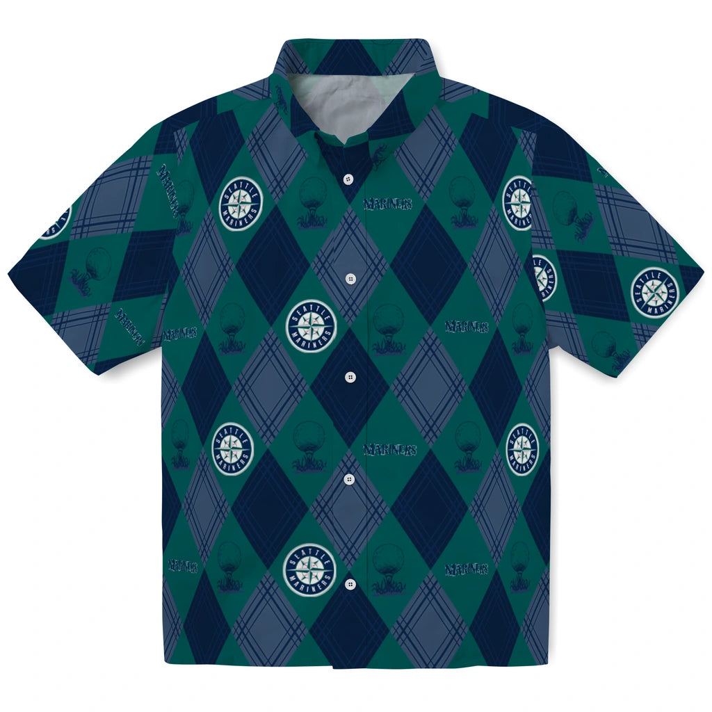 Seattle Mariners Hawaiian Shirt - Golfing Plaid | Hula Hawaiian Shirts