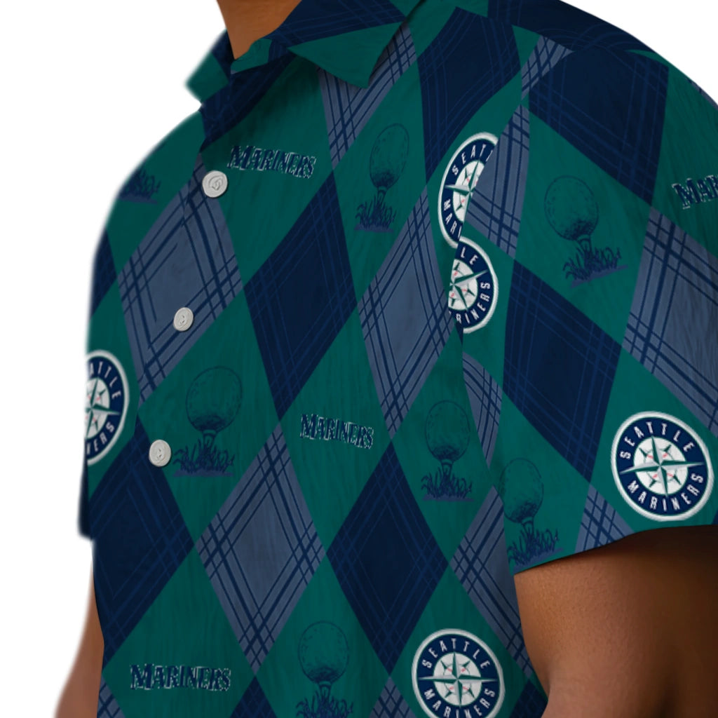 Seattle Mariners Hawaiian Shirt - Golfing Plaid | Hula Hawaiian Shirts