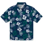 Seattle Mariners Hawaiian Shirt - Hibiscus Flower Design | Hula Hawaiian Shirts