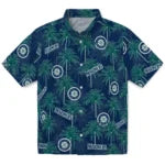 Seattle Mariners Hawaiian Shirt - Palm Tree Motif | Hula Hawaiian Shirts