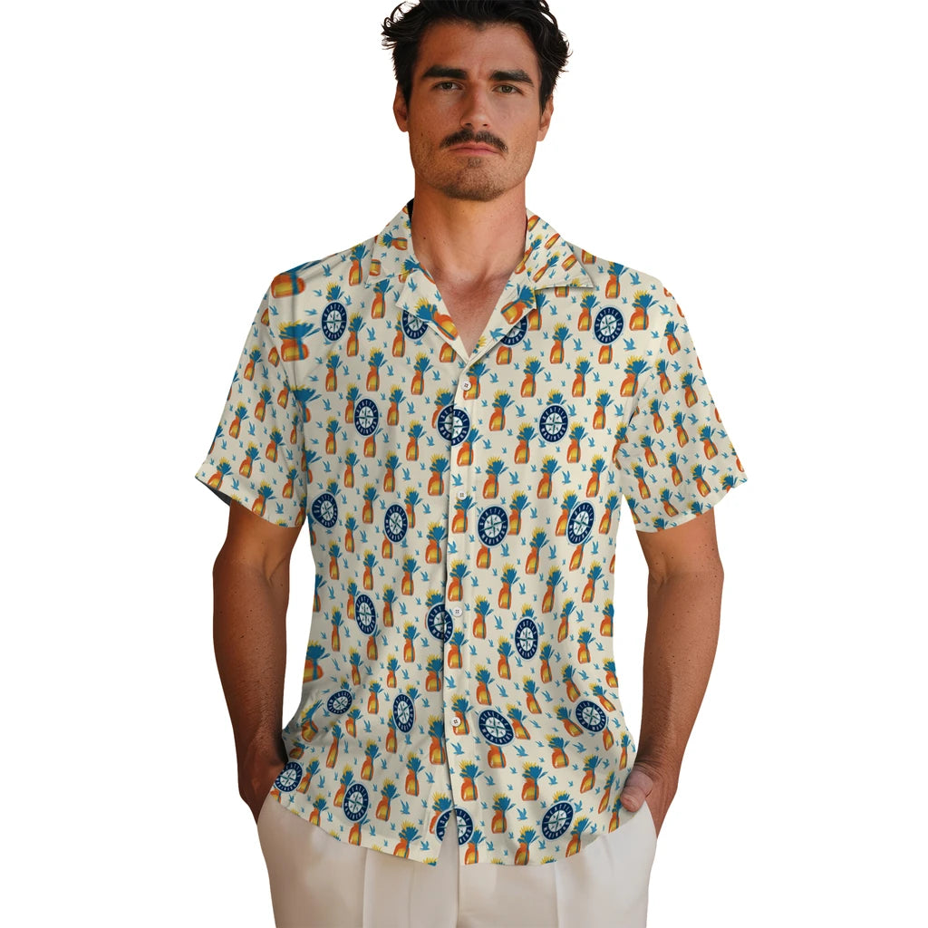 Seattle Mariners Hawaiian Shirt - Pineapple Delight | Hula Hawaiian Shirts