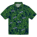 Seattle Seahawks Hawaiian Shirt - Leaf Outline | Hula Hawaiian Shirts