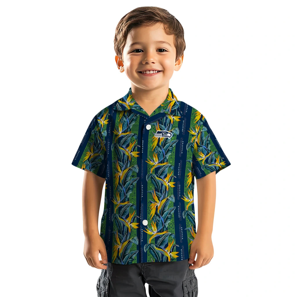 Seattle Seahawks Hawaiian Shirt - Paradise Vines | Hula Hawaiian Shirts
