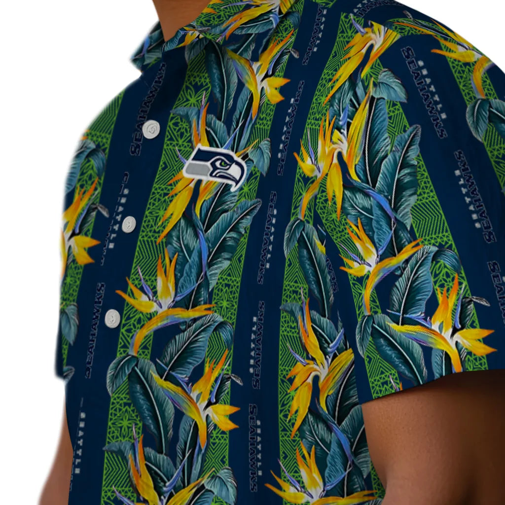 Seattle Seahawks Hawaiian Shirt - Paradise Vines | Hula Hawaiian Shirts