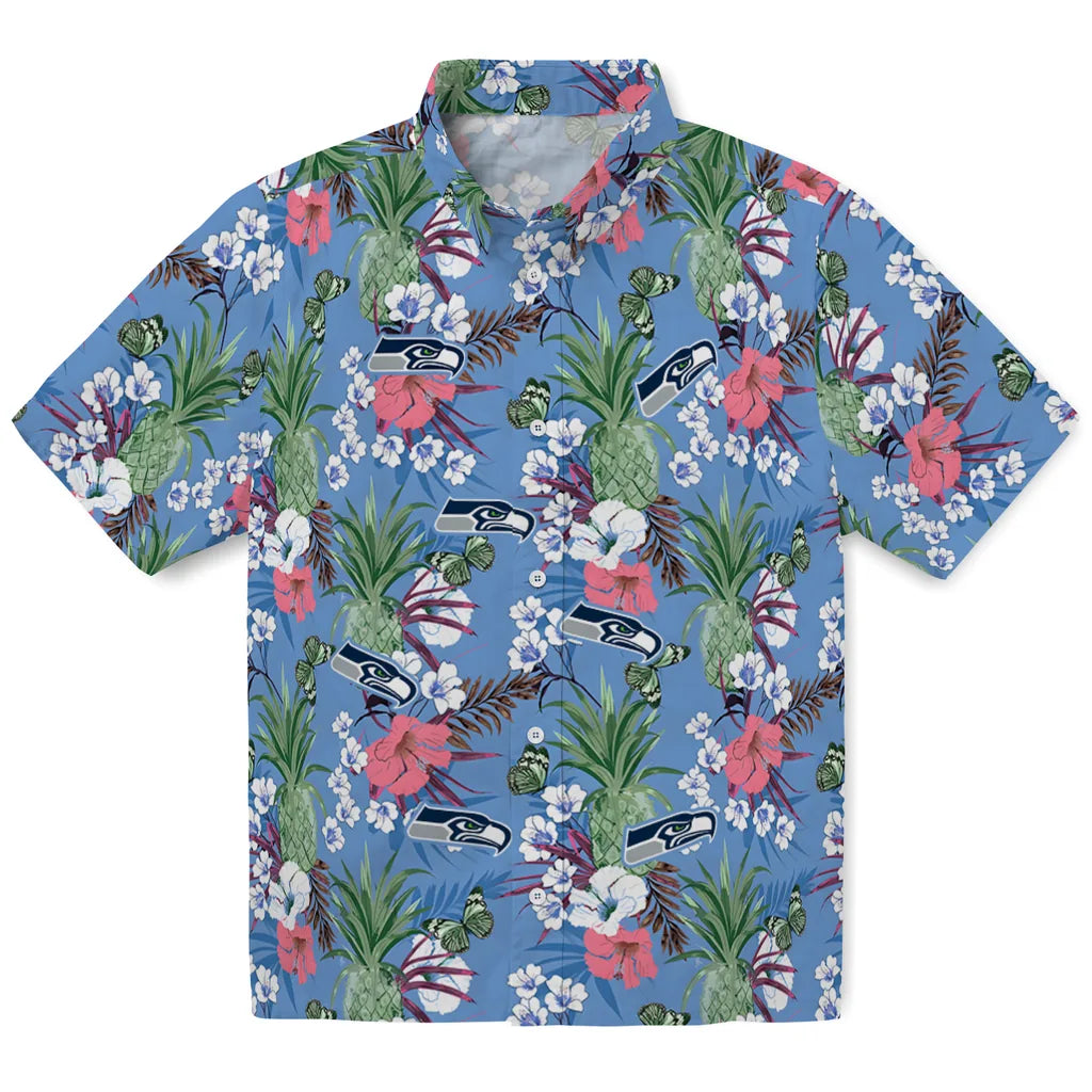 Seattle Seahawks Hawaiian Shirt - Pineapple Bouquet | Hula Hawaiian Shirts