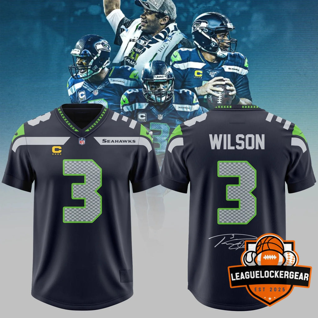 Seattle Seahawks Russell A Legendary Chapter Comes to an End Jersey - LeagueLockerGear