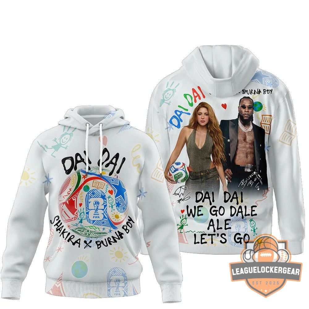Shakira Burna Boy FIFA World Cup DAI DAI 2026 T-Shirt - LeagueLockerGear