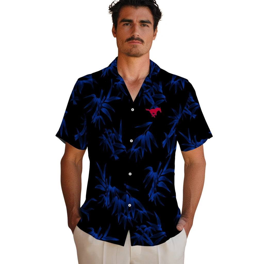 SMU Mustangs Hawaiian Shirt - Bamboo Branches | Hula Hawaiian Shirts