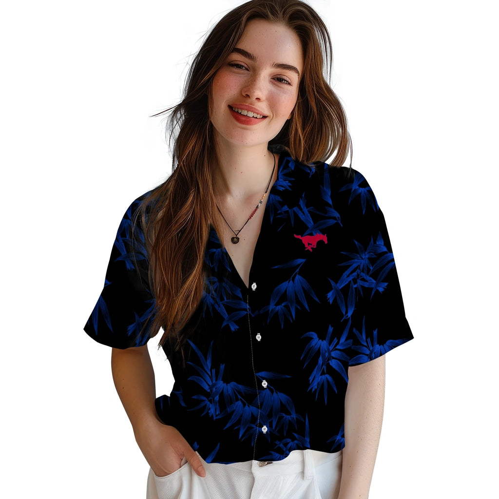 SMU Mustangs Hawaiian Shirt - Bamboo Branches | Hula Hawaiian Shirts