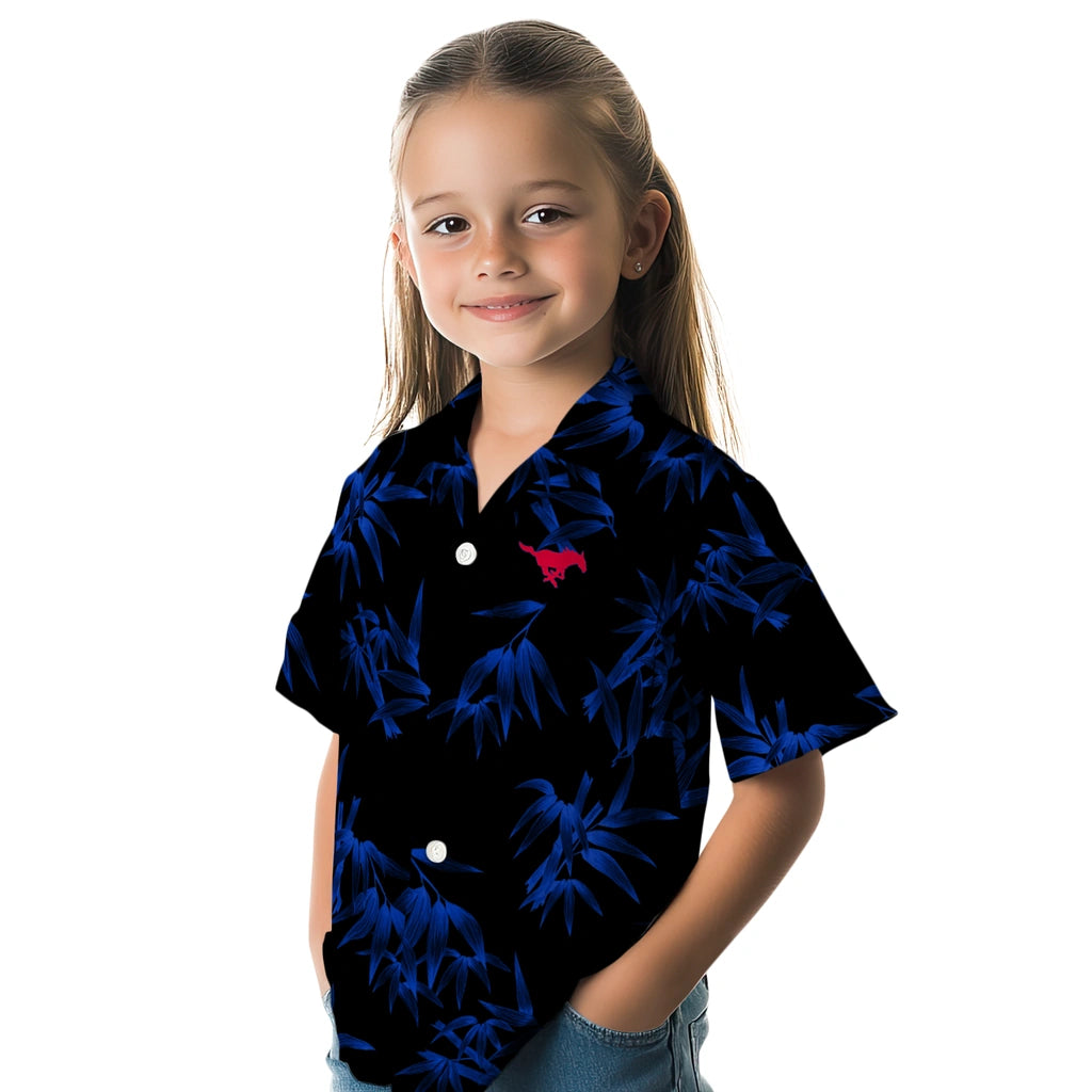SMU Mustangs Hawaiian Shirt - Bamboo Branches | Hula Hawaiian Shirts