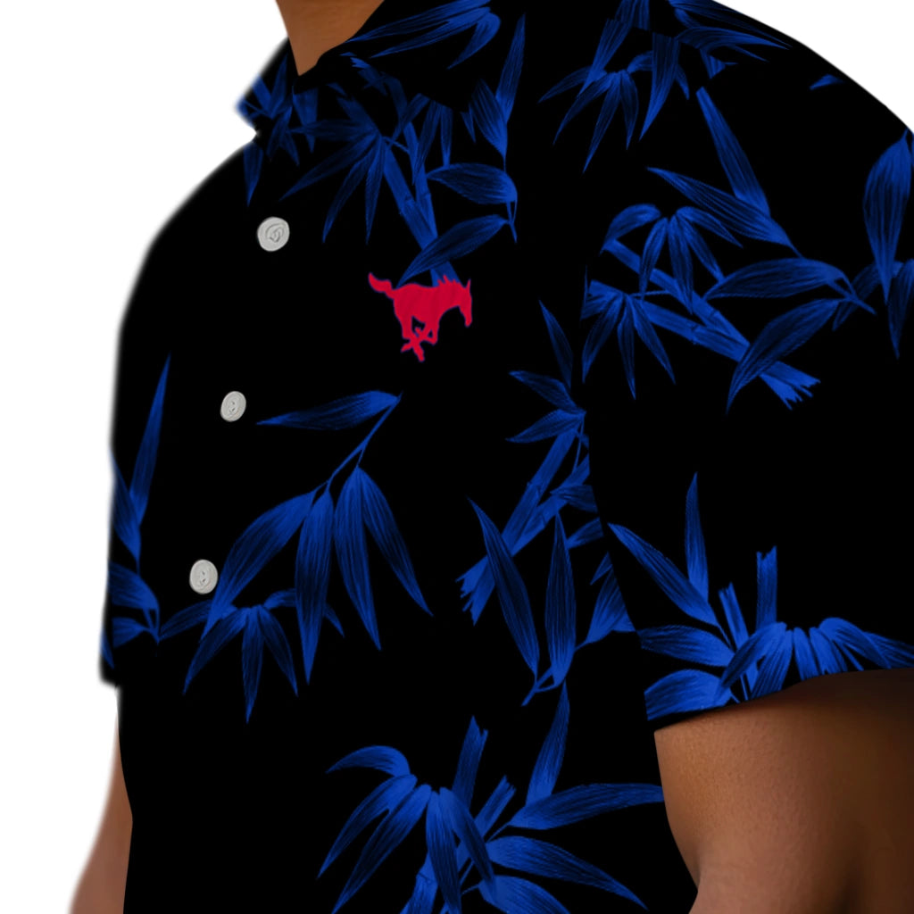SMU Mustangs Hawaiian Shirt - Bamboo Branches | Hula Hawaiian Shirts
