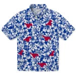 SMU Mustangs Hawaiian Shirt - Hibiscus Motif | Hula Hawaiian Shirts