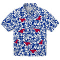 SMU Mustangs Hawaiian Shirt - Hibiscus Motif | Hula Hawaiian Shirts