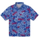 SMU Mustangs Hawaiian Shirt - Hibiscus Oasis | Hula Hawaiian Shirts