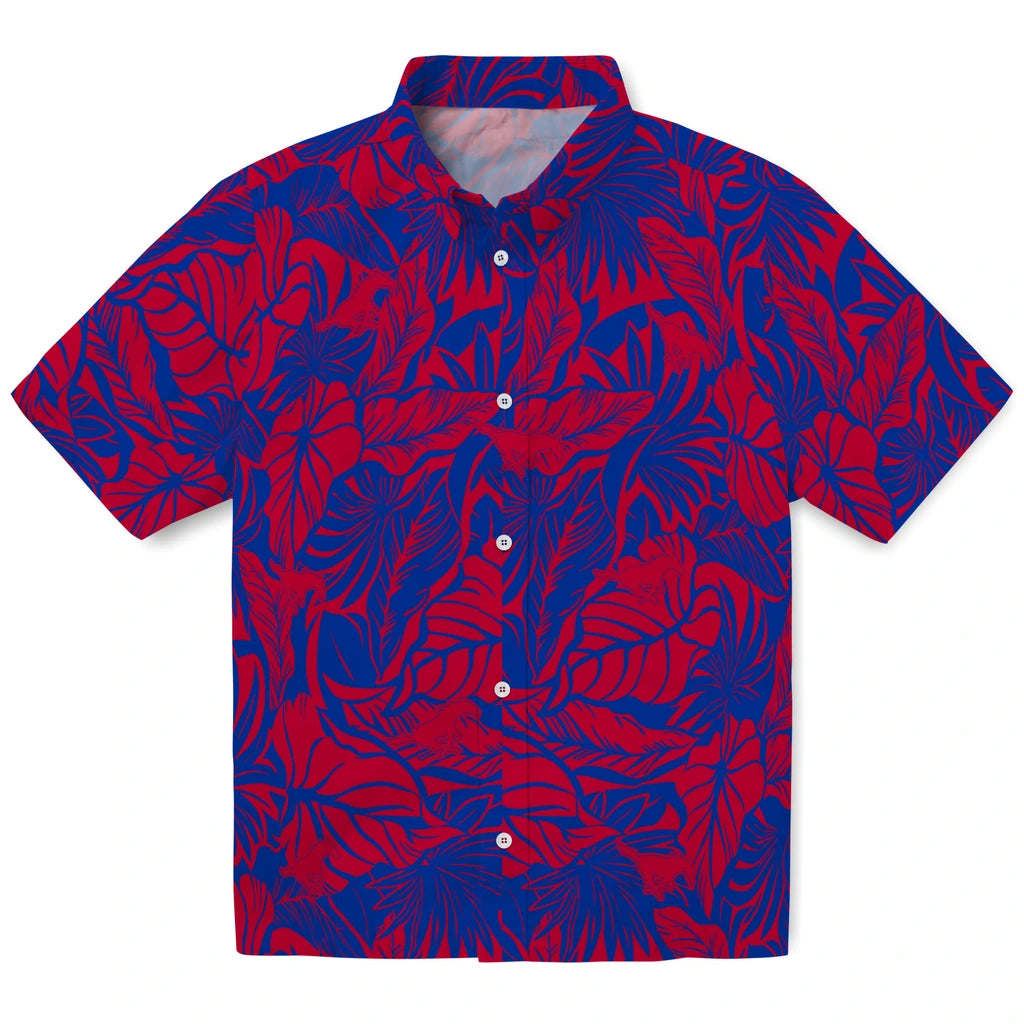 SMU Mustangs Hawaiian Shirt - Monstera Layer | Hula Hawaiian Shirts