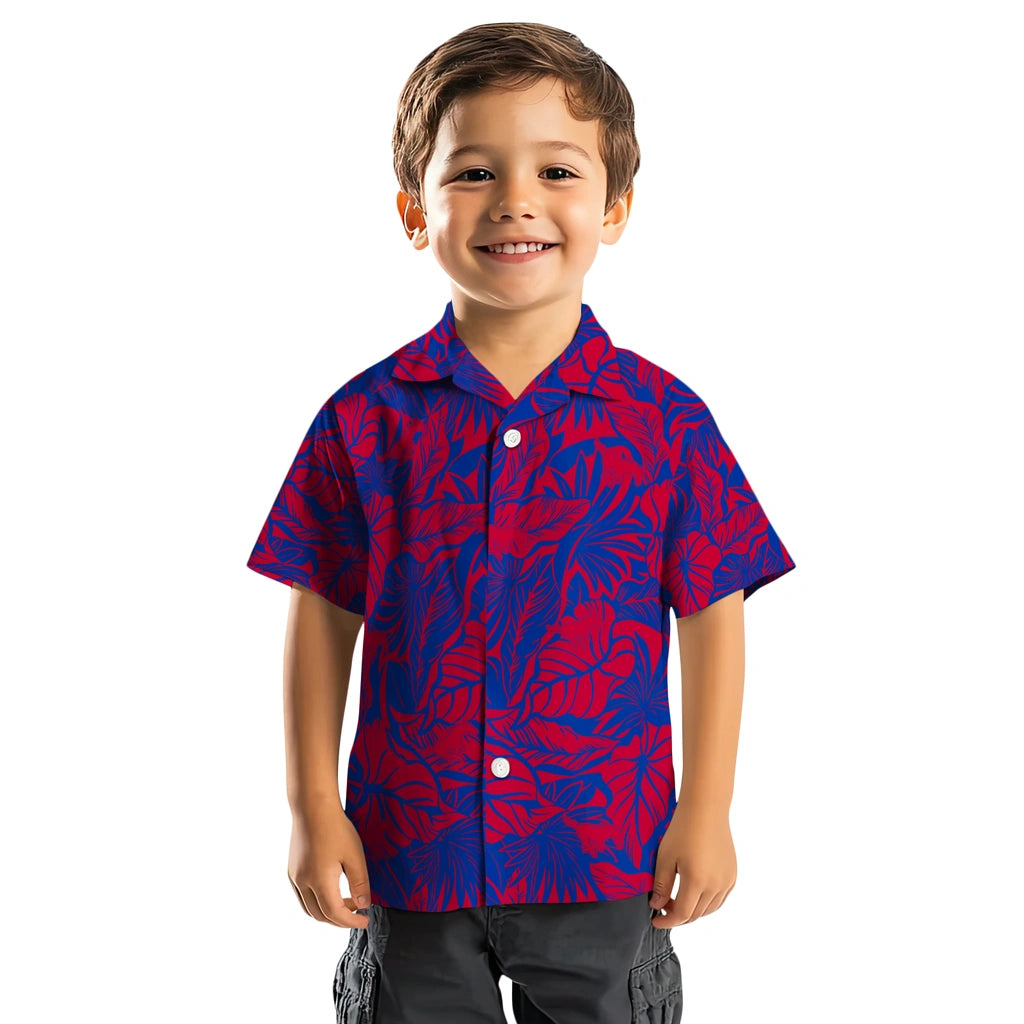 SMU Mustangs Hawaiian Shirt - Monstera Layer | Hula Hawaiian Shirts
