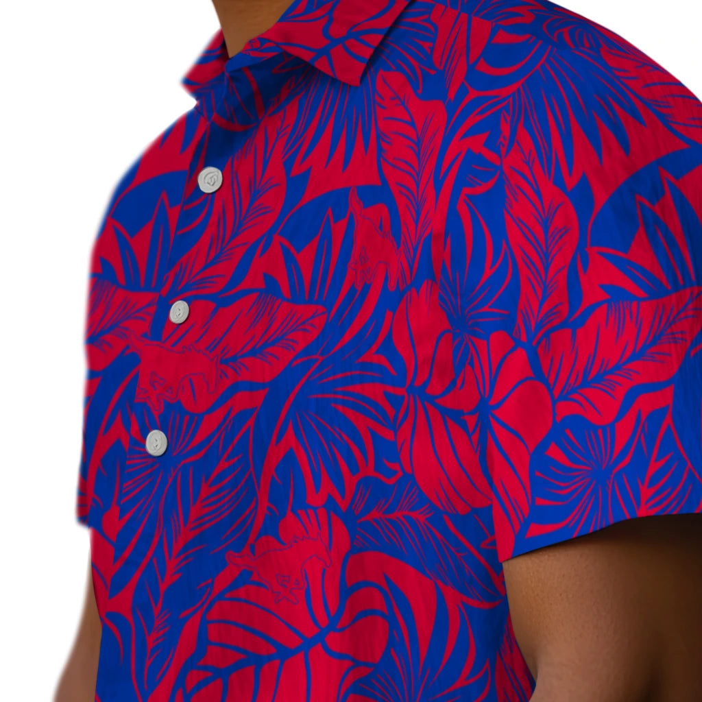 SMU Mustangs Hawaiian Shirt - Monstera Layer | Hula Hawaiian Shirts