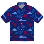 SMU Mustangs Hawaiian Shirt - Palm And Clouds | Hula Hawaiian Shirts