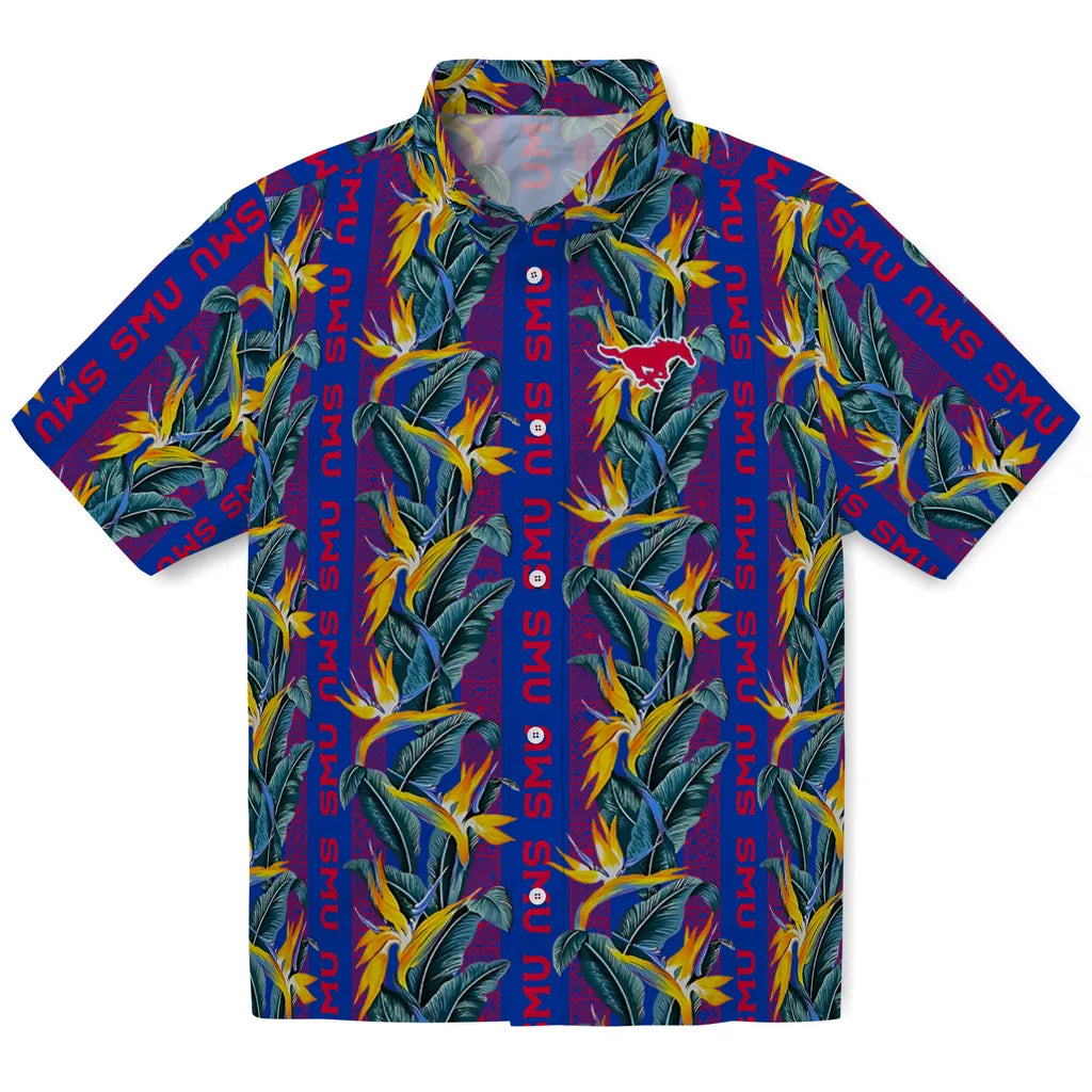 SMU Mustangs Hawaiian Shirt - Paradise Vines | Hula Hawaiian Shirts