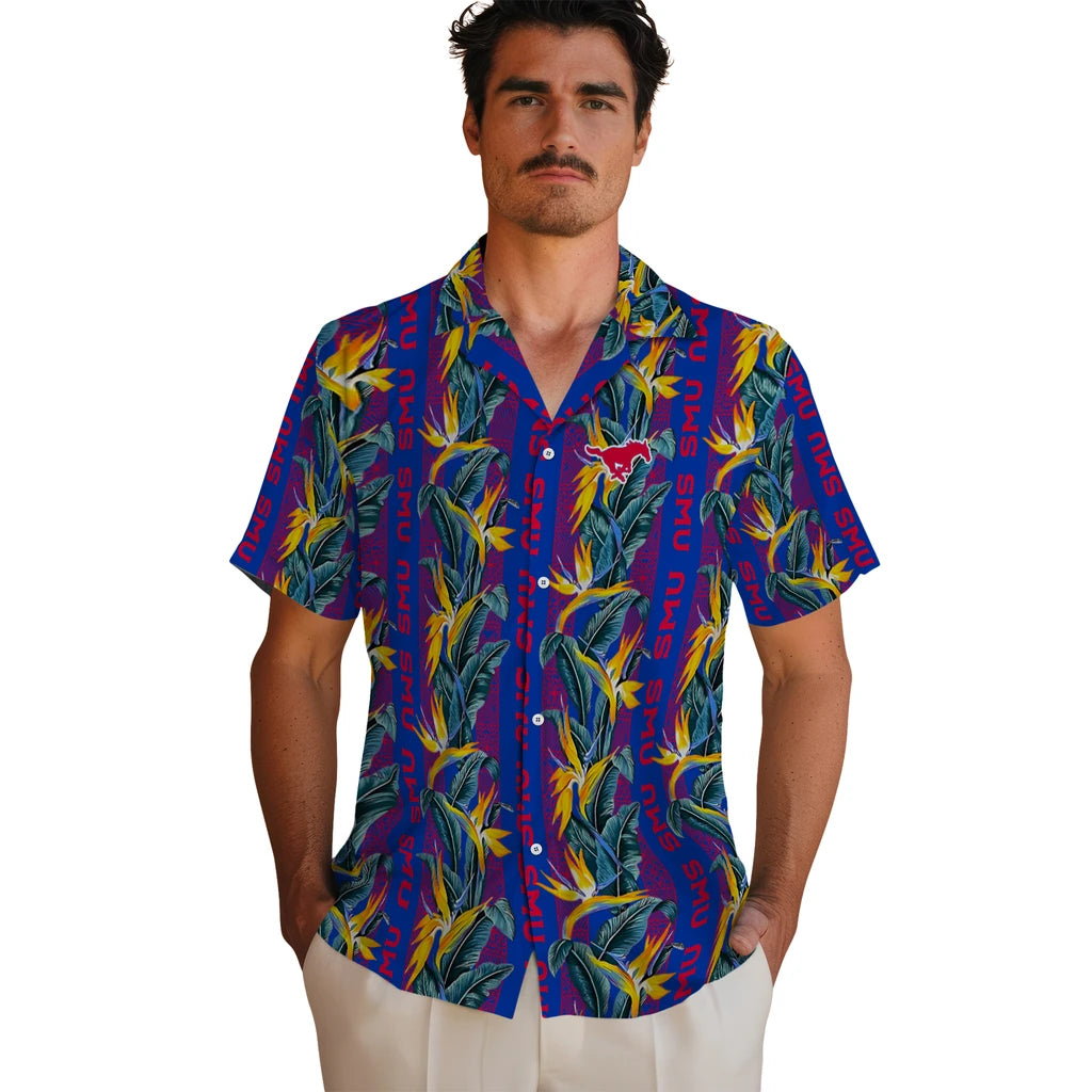 SMU Mustangs Hawaiian Shirt - Paradise Vines | Hula Hawaiian Shirts