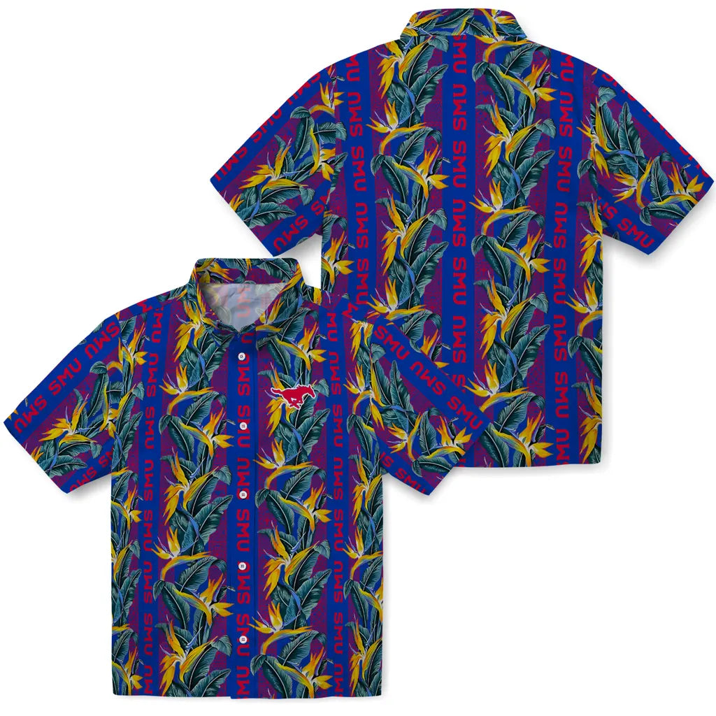 SMU Mustangs Hawaiian Shirt - Paradise Vines | Hula Hawaiian Shirts