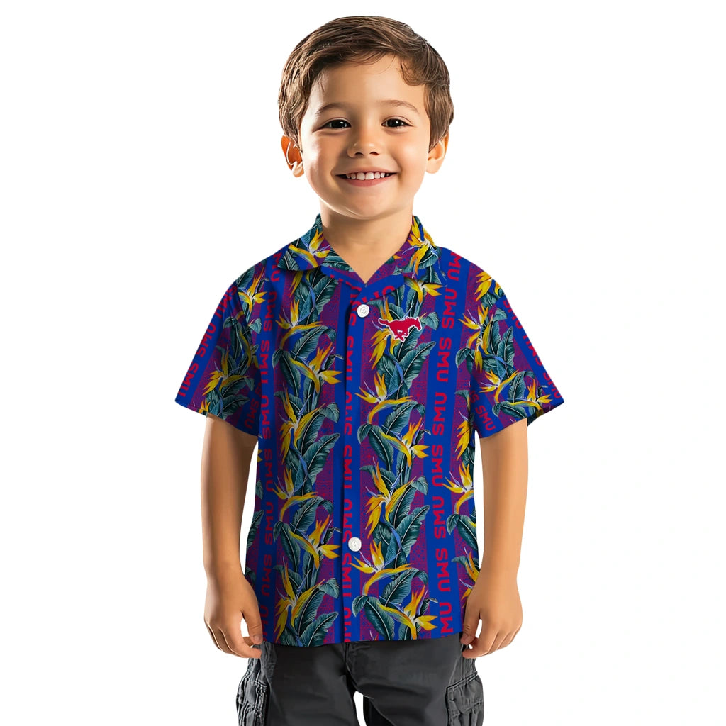 SMU Mustangs Hawaiian Shirt - Paradise Vines | Hula Hawaiian Shirts