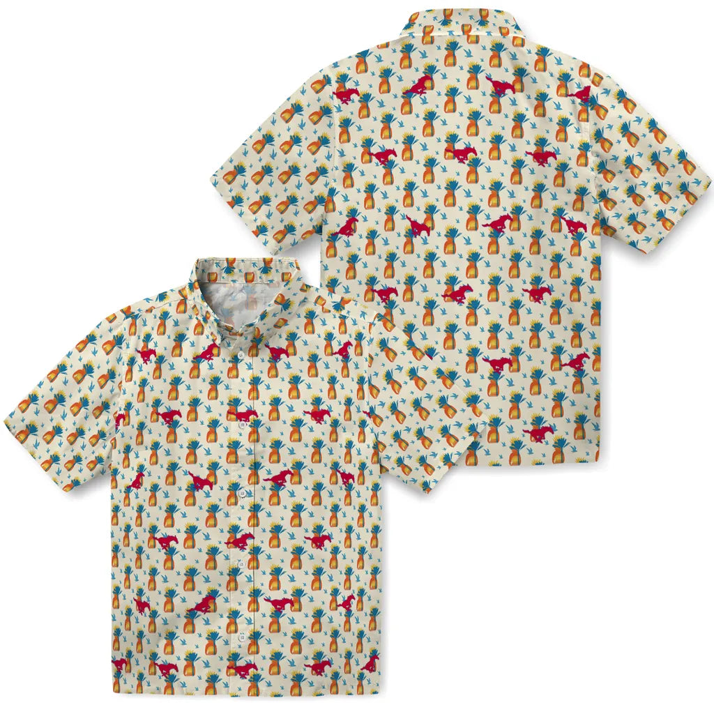 SMU Mustangs Hawaiian Shirt - Pineapple Delight | Hula Hawaiian Shirts