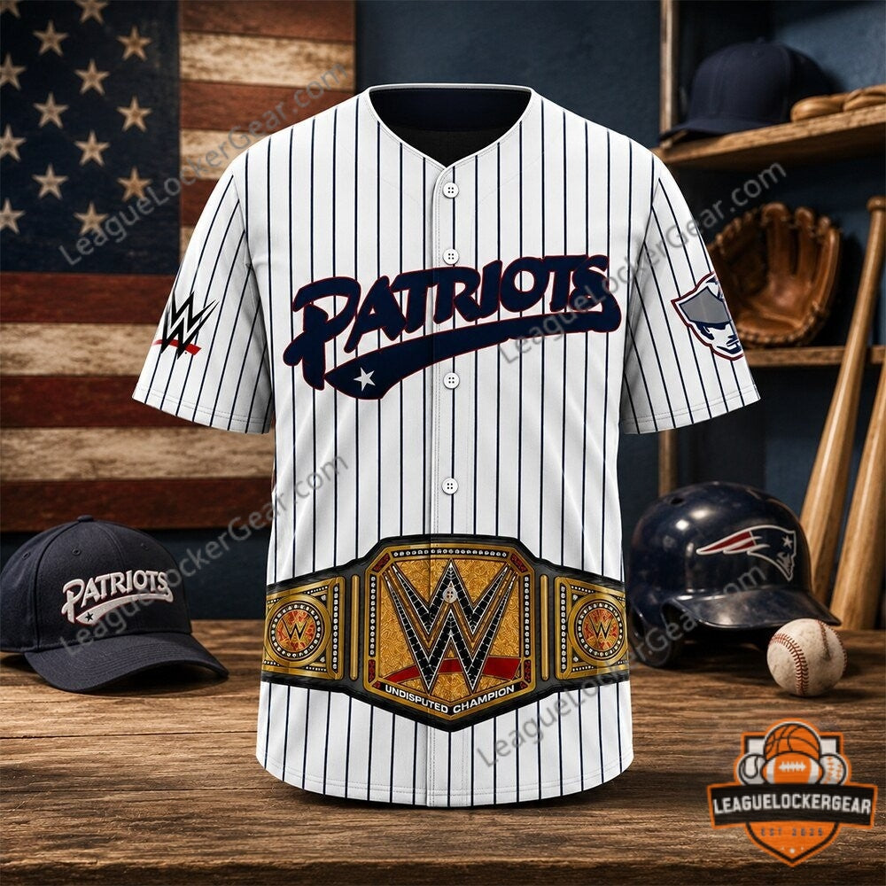 Somerset Patriots WWE Undisputed Champion Belt Baseball Jersey