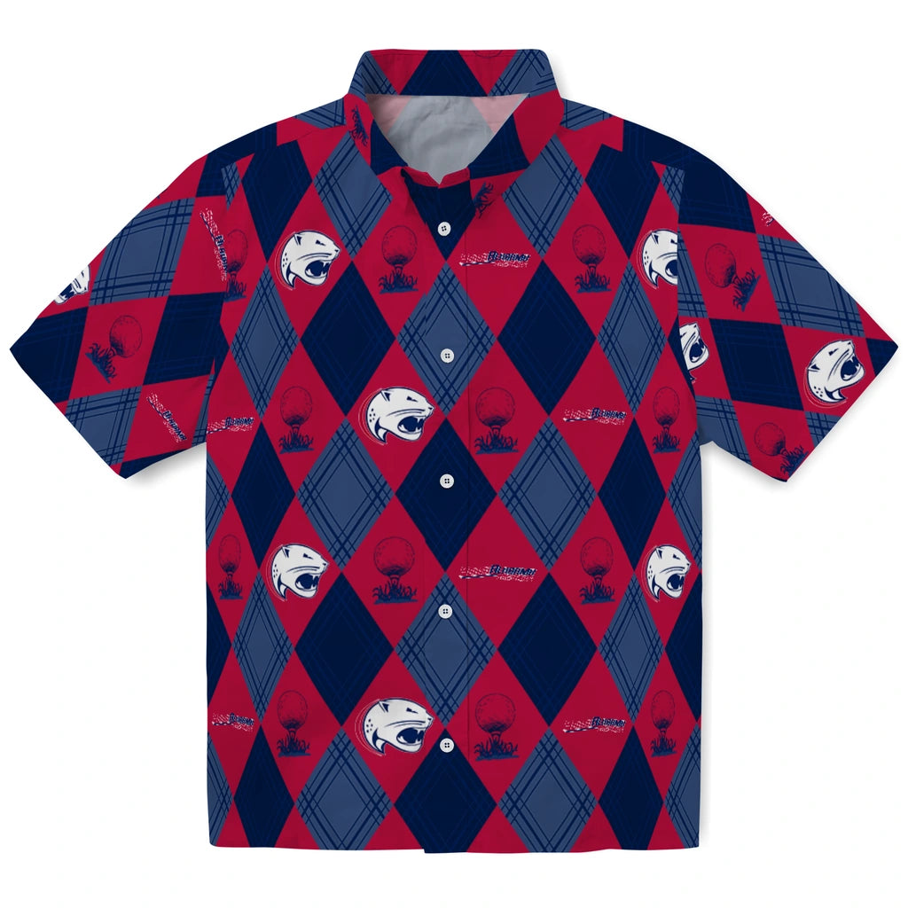 South Alabama Jaguars Hawaiian Shirt - Golfing Plaid | Hula Hawaiian Shirts
