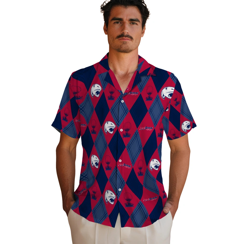 South Alabama Jaguars Hawaiian Shirt - Golfing Plaid | Hula Hawaiian Shirts