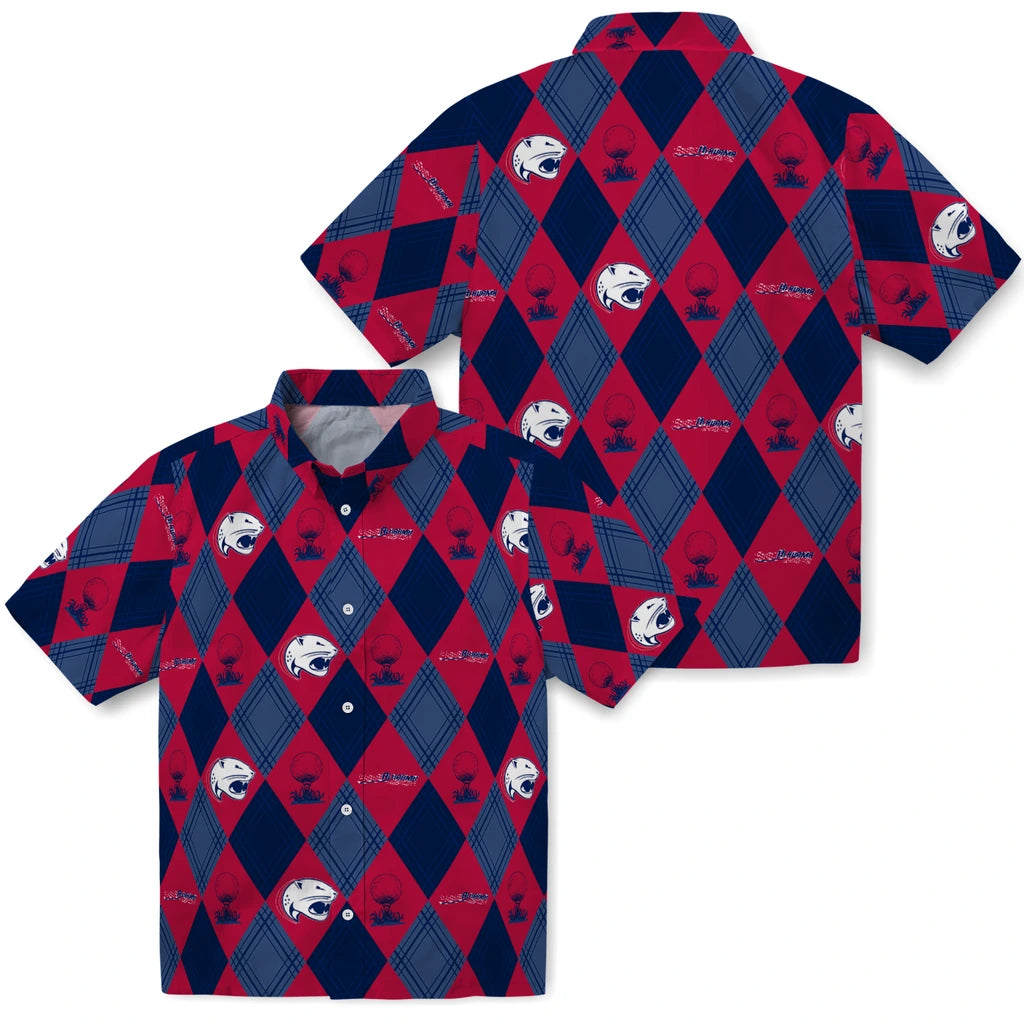 South Alabama Jaguars Hawaiian Shirt - Golfing Plaid | Hula Hawaiian Shirts