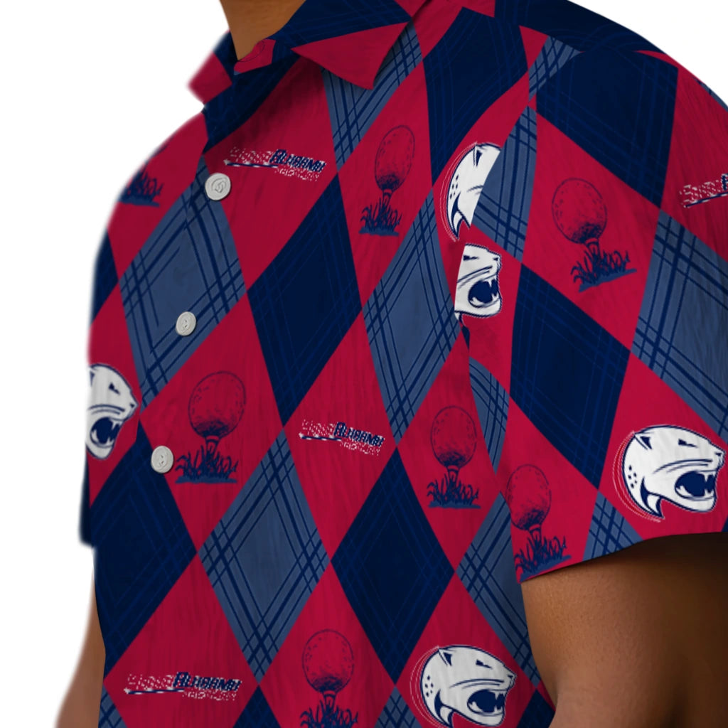 South Alabama Jaguars Hawaiian Shirt - Golfing Plaid | Hula Hawaiian Shirts