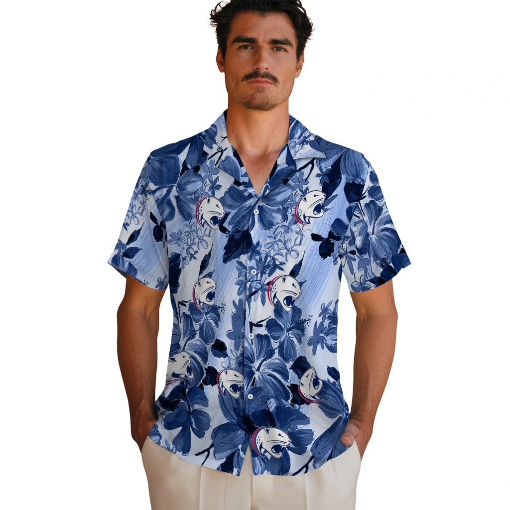 South Alabama Jaguars Hawaiian Shirt - Hibiscus Arrangement | Hula Hawaiian Shirts