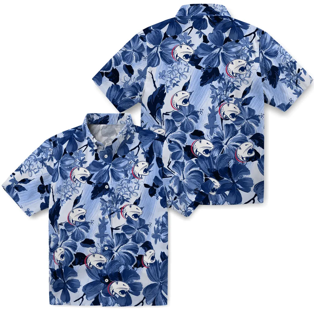 South Alabama Jaguars Hawaiian Shirt - Hibiscus Arrangement | Hula Hawaiian Shirts