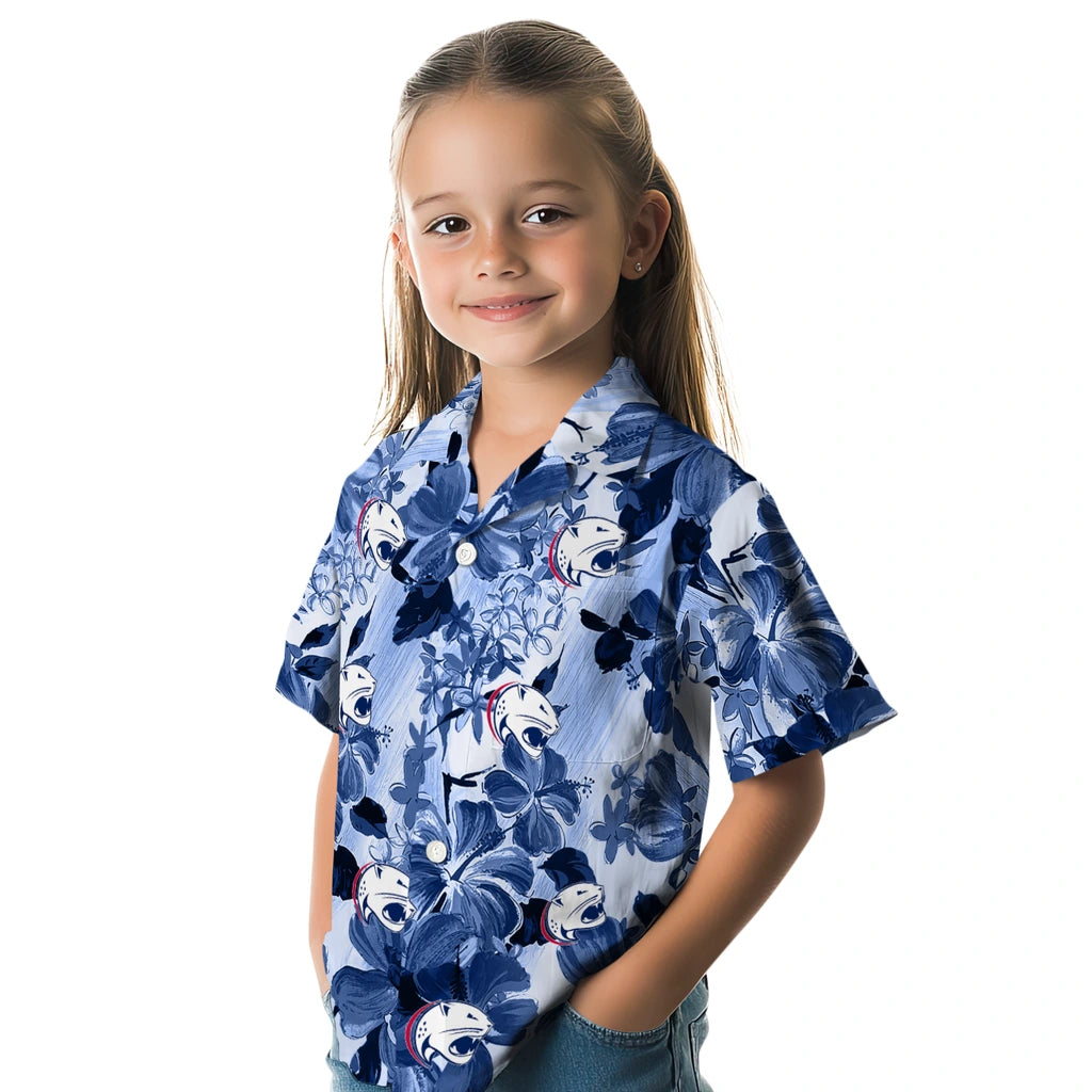 South Alabama Jaguars Hawaiian Shirt - Hibiscus Arrangement | Hula Hawaiian Shirts
