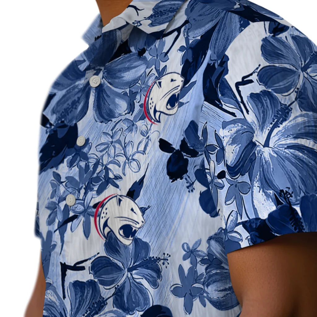 South Alabama Jaguars Hawaiian Shirt - Hibiscus Arrangement | Hula Hawaiian Shirts