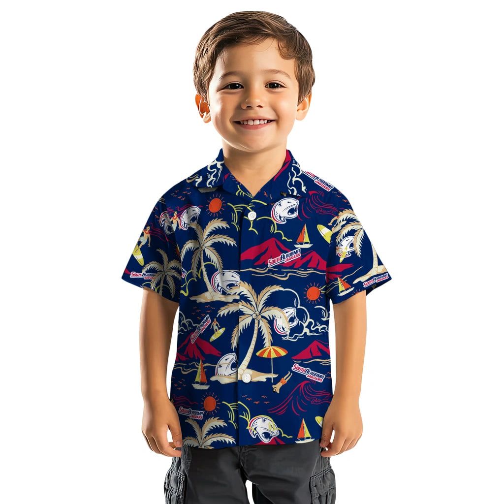 South Alabama Jaguars Hawaiian Shirt - Palm Tree Island | Hula Hawaiian Shirts