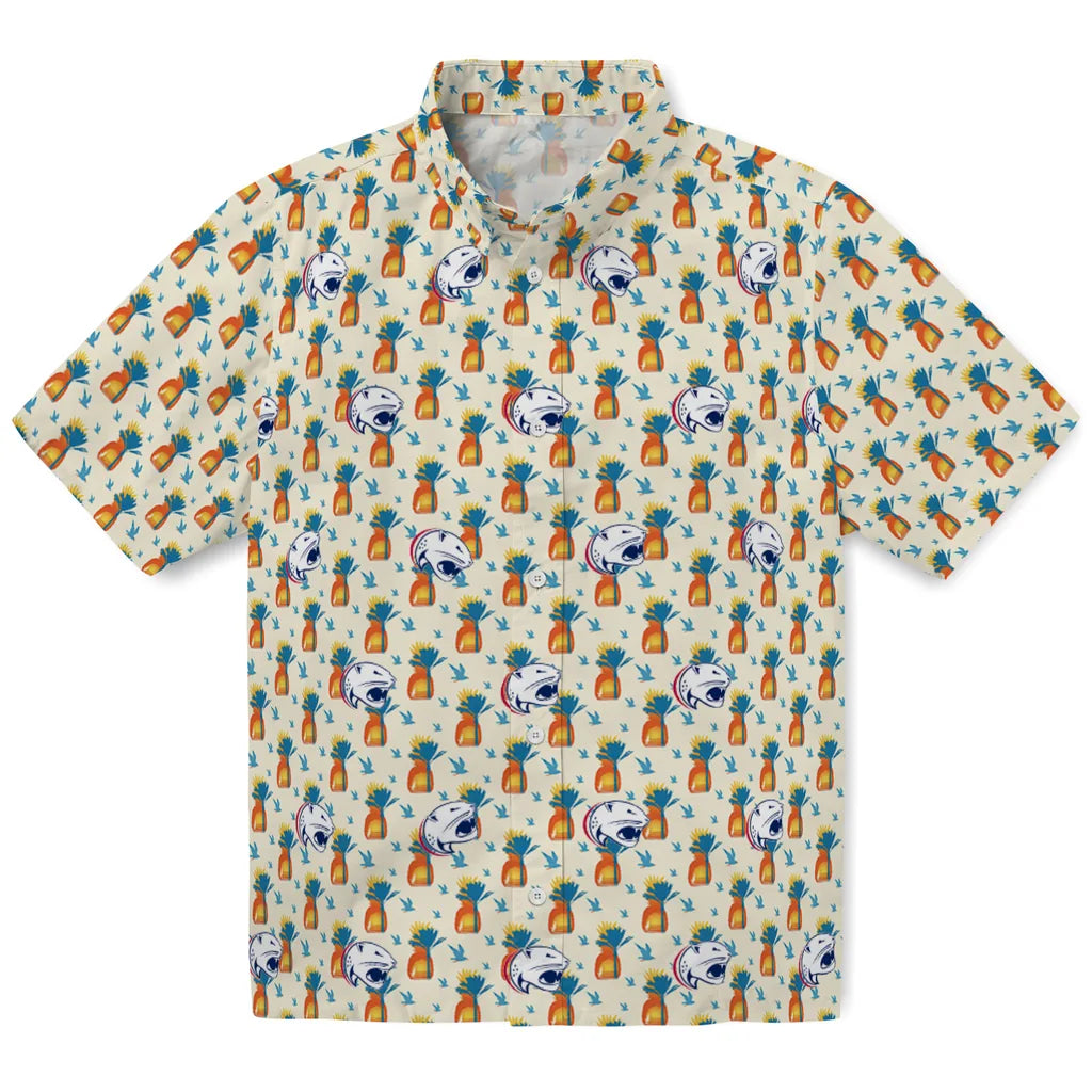 South Alabama Jaguars Hawaiian Shirt - Pineapple Delight | Hula Hawaiian Shirts