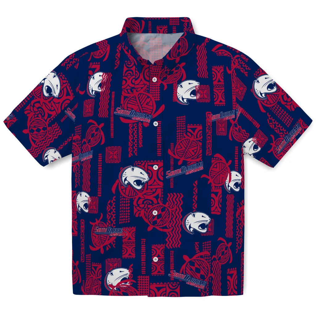 South Alabama Jaguars Hawaiian Shirt - Turtle Lines | Hula Hawaiian Shirts