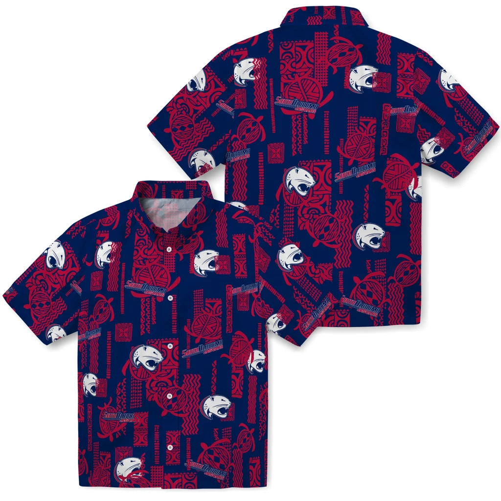 South Alabama Jaguars Hawaiian Shirt - Turtle Lines | Hula Hawaiian Shirts