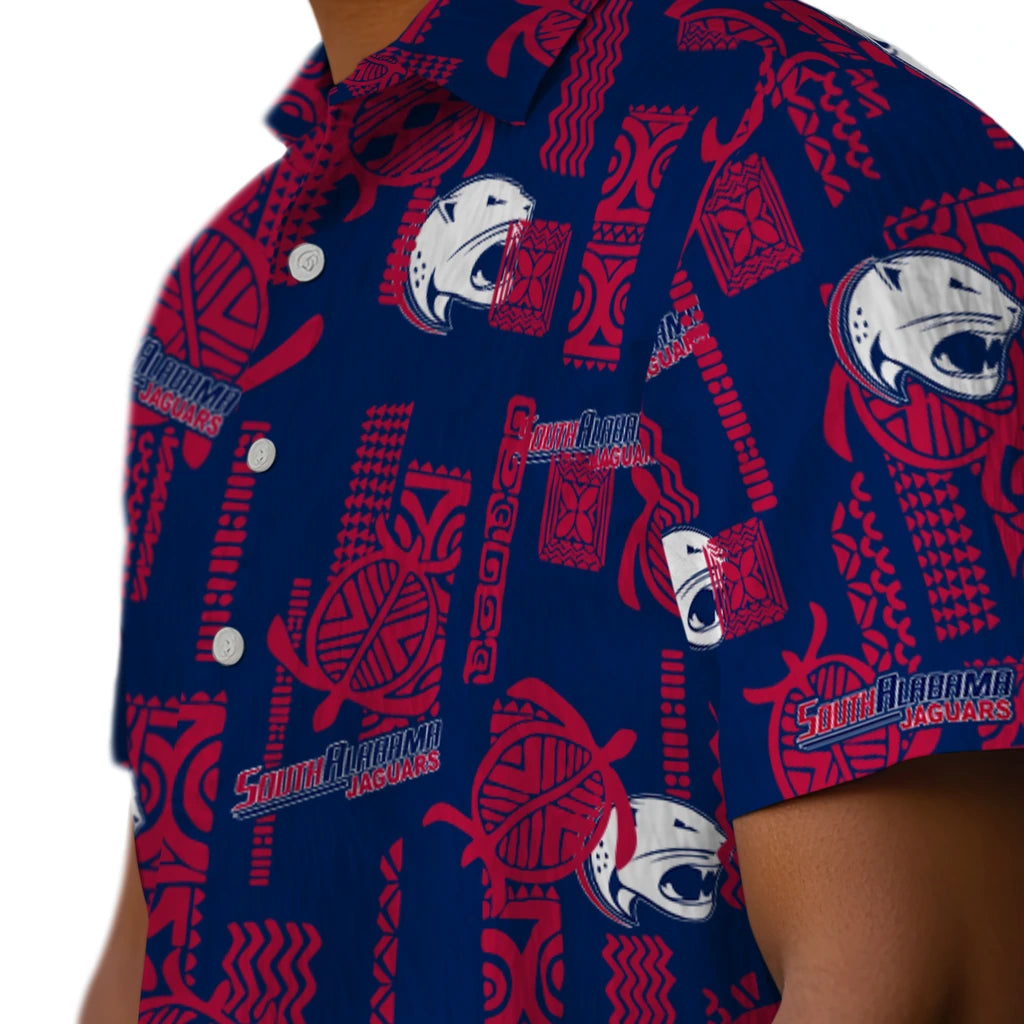 South Alabama Jaguars Hawaiian Shirt - Turtle Lines | Hula Hawaiian Shirts