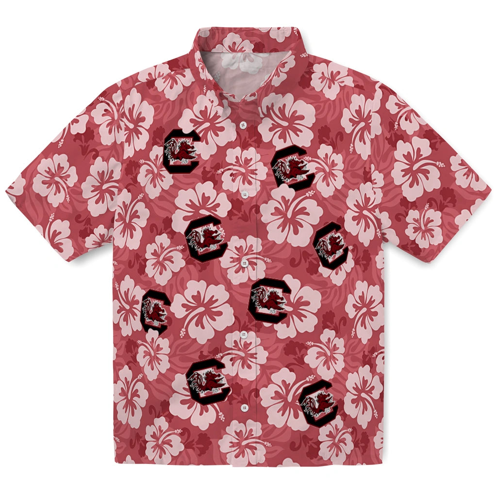 South Carolina Gamecocks Hawaiian Shirt - Hibiscus Cluster | Hula Hawaiian Shirts