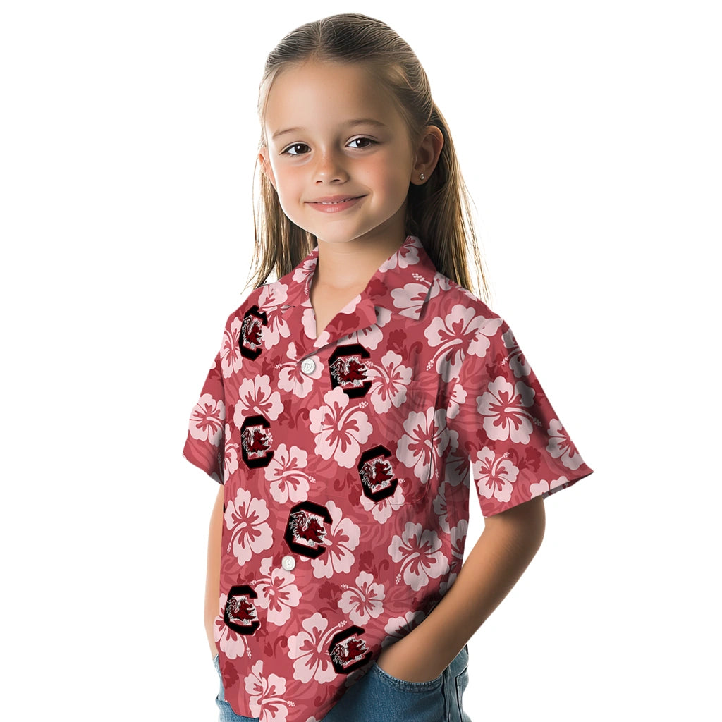 South Carolina Gamecocks Hawaiian Shirt - Hibiscus Cluster | Hula Hawaiian Shirts