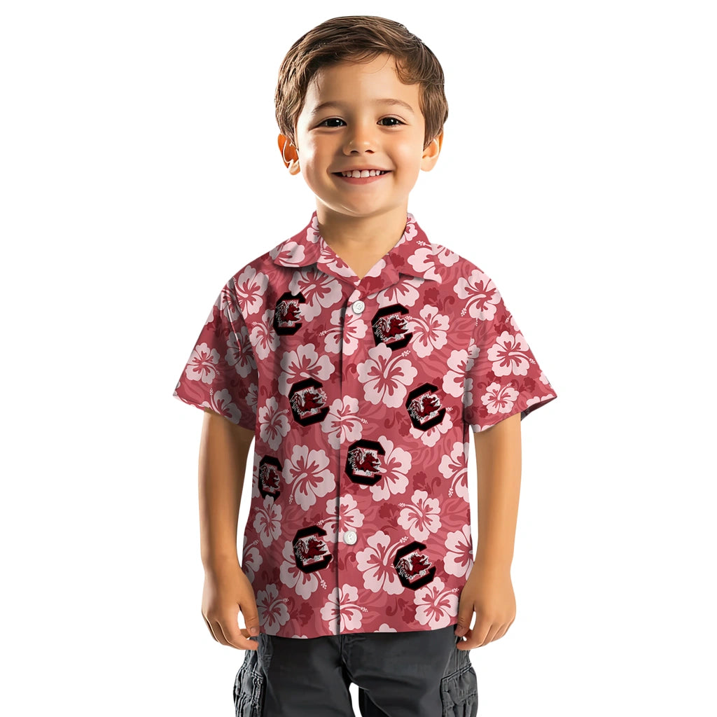 South Carolina Gamecocks Hawaiian Shirt - Hibiscus Cluster | Hula Hawaiian Shirts