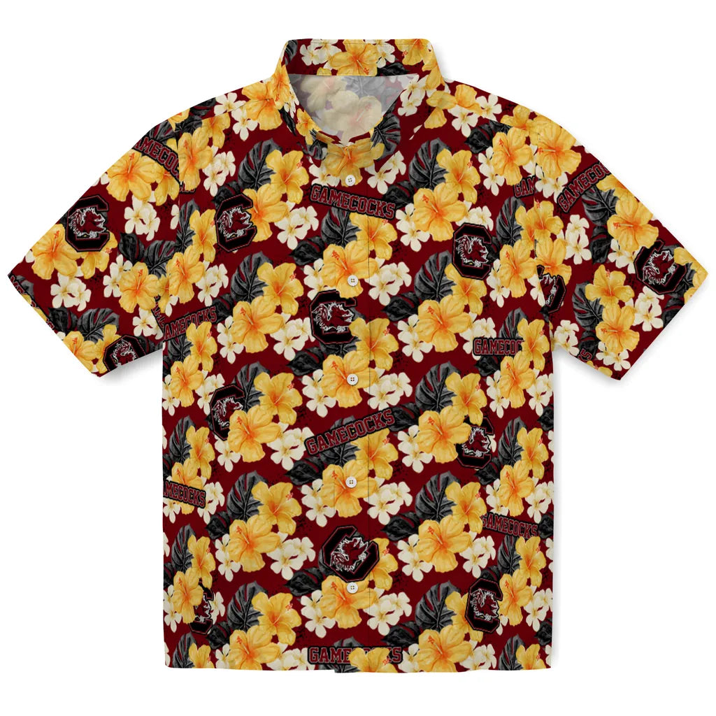 South Carolina Gamecocks Hawaiian Shirt - Hibiscus Tropics | Hula Hawaiian Shirts