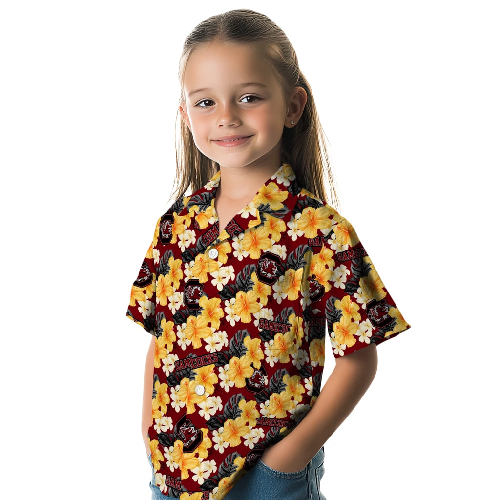South Carolina Gamecocks Hawaiian Shirt - Hibiscus Tropics | Hula Hawaiian Shirts