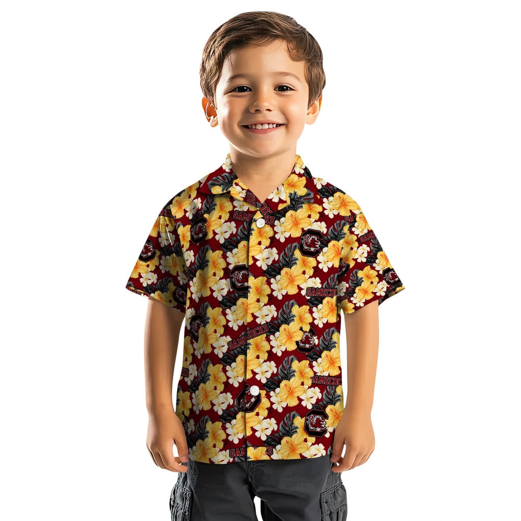 South Carolina Gamecocks Hawaiian Shirt - Hibiscus Tropics | Hula Hawaiian Shirts