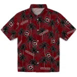 South Carolina Gamecocks Hawaiian Shirt - Palm Tree Motif | Hula Hawaiian Shirts