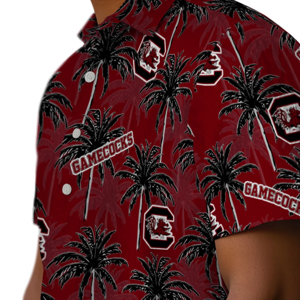 South Carolina Gamecocks Hawaiian Shirt - Palm Tree Motif | Hula Hawaiian Shirts