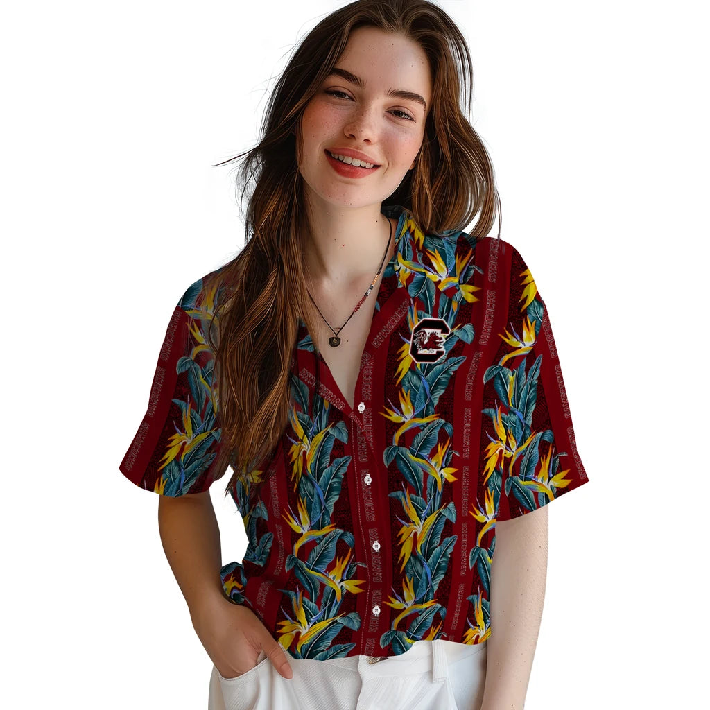 South Carolina Gamecocks Hawaiian Shirt - Paradise Vines | Hula Hawaiian Shirts